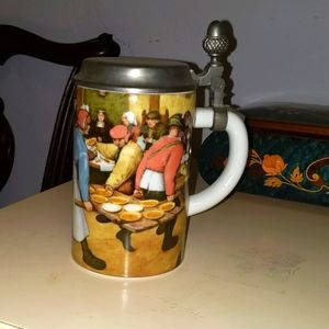 Kaiser German beer stein with lid